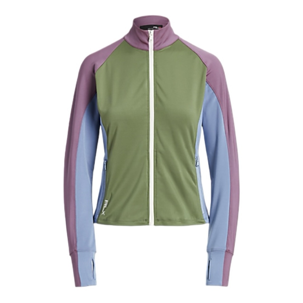 RLX Ralph Lauren - Color-Blocked Jersey Full-Zip Jacket - Green / Blue / Mauve